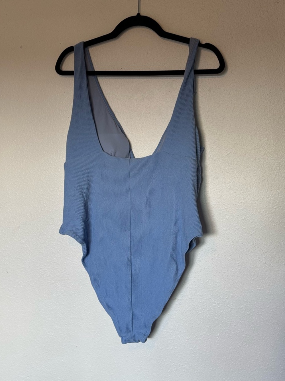 H&M Light Blue Textured One-Piece XL - Picture 3 of 3